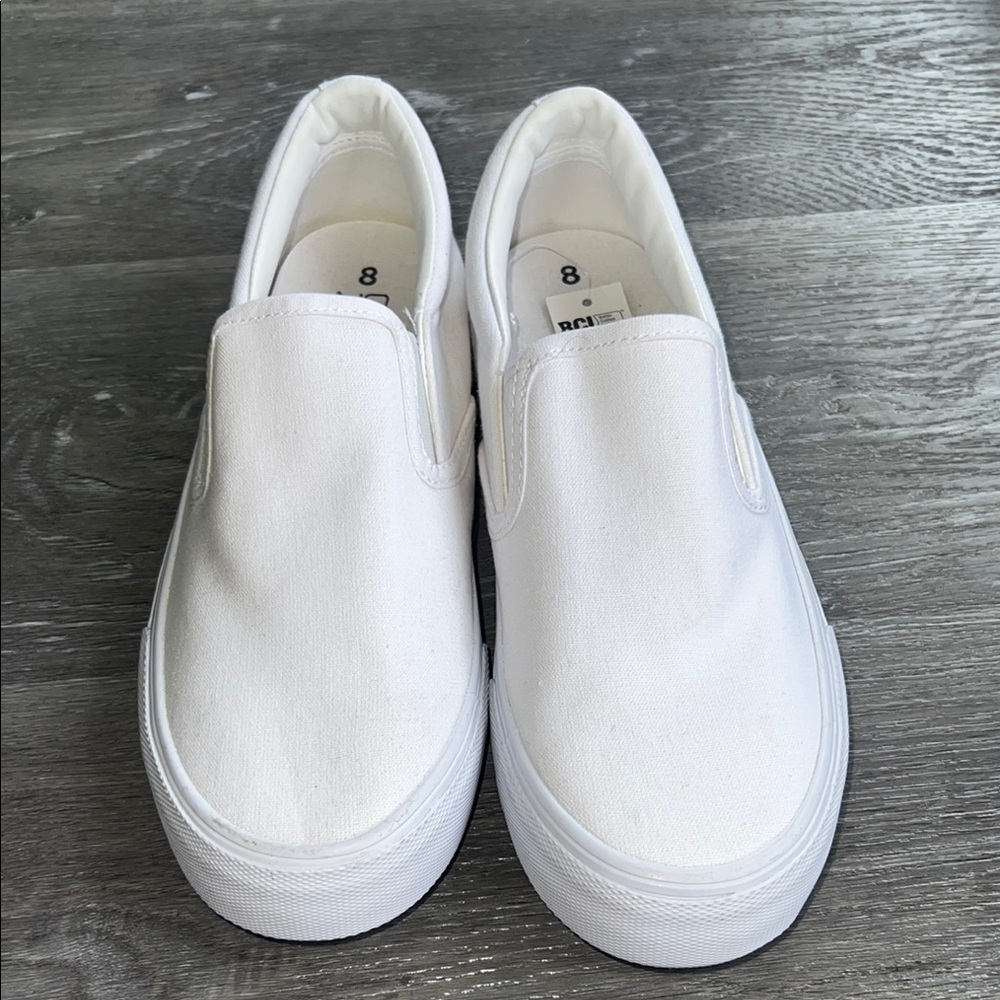 Classic White Slip-On Shoes